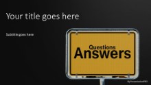 PowerPoint Templates - Questions Answers Sign Widescreen