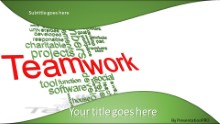 PowerPoint Templates - Teamwork Tag Cloud A Widescreen