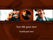 Download global communication 02 brown PowerPoint Template and other software plugins for Microsoft PowerPoint