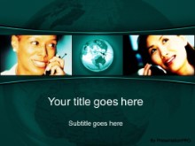 Download global communication turquoise PowerPoint Template and other software plugins for Microsoft PowerPoint