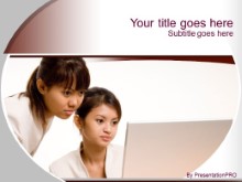 Download women at computer PowerPoint Template and other software plugins for Microsoft PowerPoint