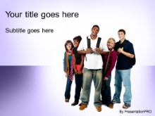 PowerPoint Templates - Back For Highschool Purple