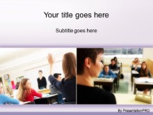 PowerPoint Templates - Hand Raise 02 Purple