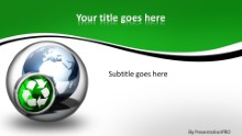 Globe Icon Recycle 2 Widescreen PPT PowerPoint Template Background