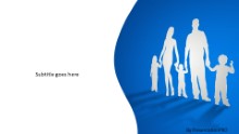 Cutout family Widescreen PPT PowerPoint Template Background