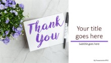Thank You Card n Flowers Widescreen