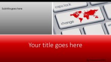 Change The World Keyboard Widescreen PPT PowerPoint Template Background