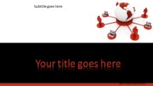 Global Computer Network Red Widescreen PPT PowerPoint Template Background