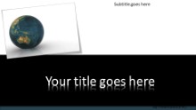 Reflection Globe 2 Widescreen PPT PowerPoint Template Background