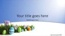 Easter Eggs In Grass Widescreen PPT PowerPoint Template Background