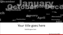Months Of The Year Widescreen PPT PowerPoint Template Background