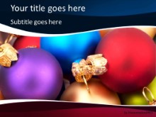 Christmas Balls PPT PowerPoint Template Background