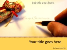 Christmas Greeting PPT PowerPoint Template Background