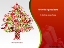 Happy Holidays Tree PPT PowerPoint Template Background