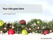 Holiday Garland PPT PowerPoint Template Background