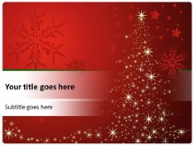 Red and White Christmas PPT PowerPoint Template Background