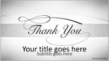 Thank You Gray Widescreen PPT PowerPoint Template Background