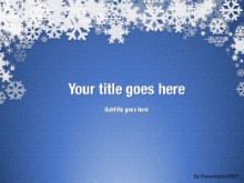 Winter Snow Blue PPT PowerPoint Template Background