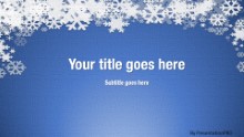 Winter Snow Blue Widescreen PPT PowerPoint Template Background