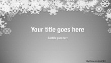 Winter Snow Gray Widescreen PPT PowerPoint Template Background