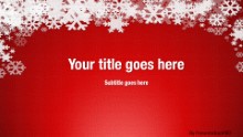 Winter Snow Red Widescreen PPT PowerPoint Template Background