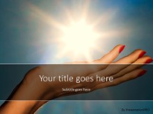 Holding The Sun PPT PowerPoint Template Background