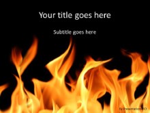 Burning Flames PPT PowerPoint Template Background