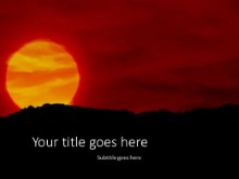 The Setting Sun PPT PowerPoint Template Background