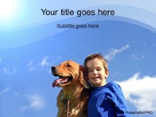 Download boy with dog PowerPoint Template and other software plugins for Microsoft PowerPoint