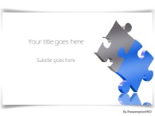 Puzzle Border Shadow PPT PowerPoint Template Background