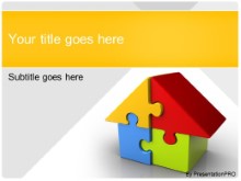 Download housing puzzle orange PowerPoint Template and other software plugins for Microsoft PowerPoint