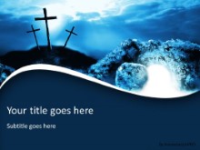 Crucifixion Resurrection PPT PowerPoint Template Background
