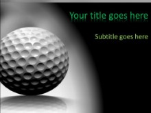 Rolling Golf Balls PPT PowerPoint Template Background