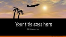 Vacation Flight Widescreen PPT PowerPoint Template Background