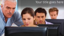 Computer Instruction Widescreen PPT PowerPoint Template Background