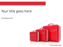 Red Suitcase PPT PowerPoint Template Background