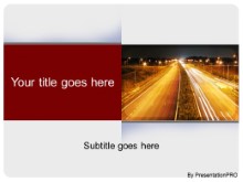 Download night shot expressway PowerPoint Template and other software plugins for Microsoft PowerPoint