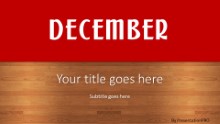December Red Widescreen PPT PowerPoint Template Background