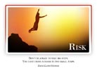 Risk - Light PPT PowerPoint Motivational Quote Slide