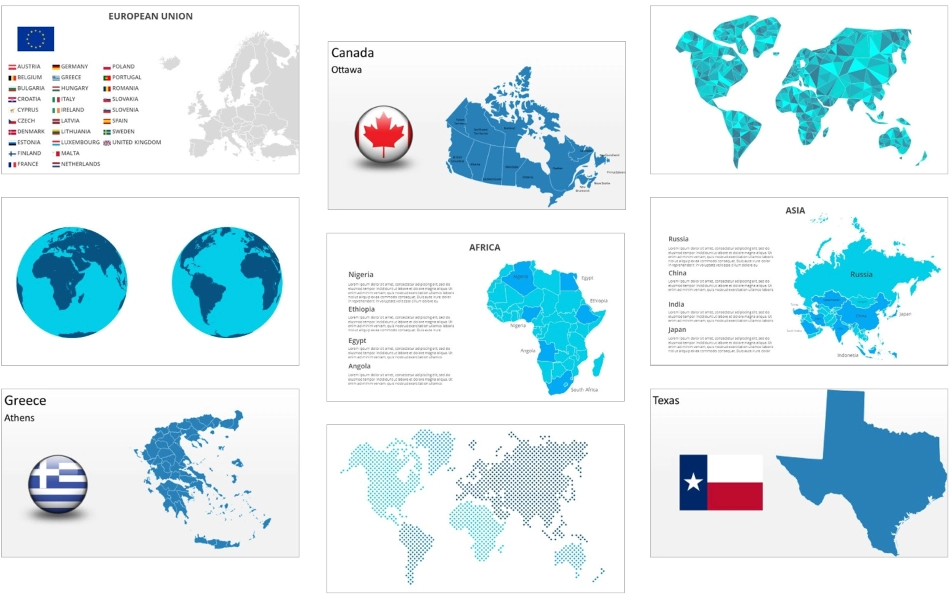 the best powerpoint maps from PresentationPro