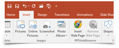 PPTWebBrowser in PowerPoint screenshot