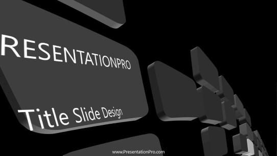 3D Flying Squares 02 Widescreen PowerPoint Template title slide design
