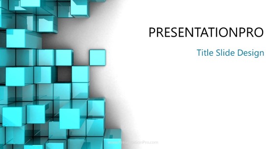 3D Metal Cubes Abstract PowerPoint template - PresentationPro