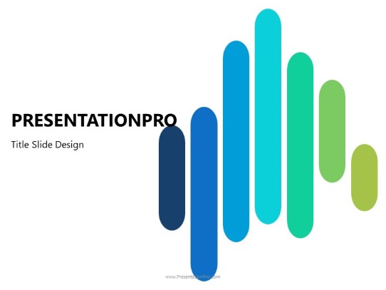 Abstract Columns Wide PowerPoint Template title slide design