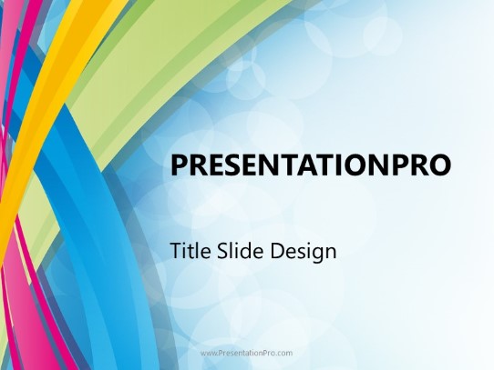 Abstract Living 1 PowerPoint Template title slide design