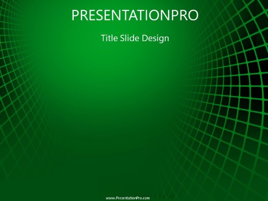 Ambient Green PowerPoint Template title slide design