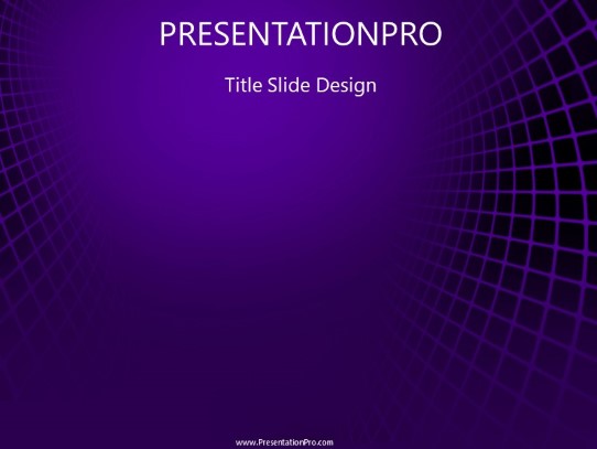 Ambient Purple PowerPoint Template title slide design