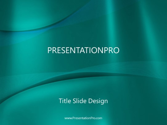 Aquarium Teal PowerPoint Template title slide design