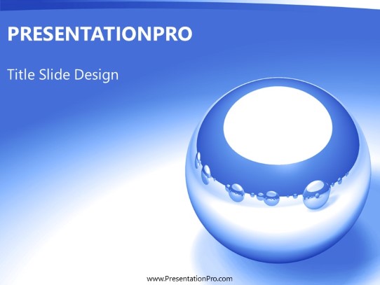 Bearings Blue PowerPoint Template title slide design