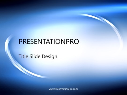 Blades Blue PowerPoint Template title slide design